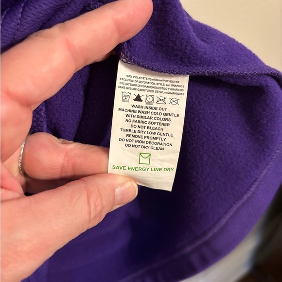 Minnesota Vikings NFL Team Apparel TX3 Warm Purple 1/4 Zip Pullover Size Medium - Picture 3 of 5